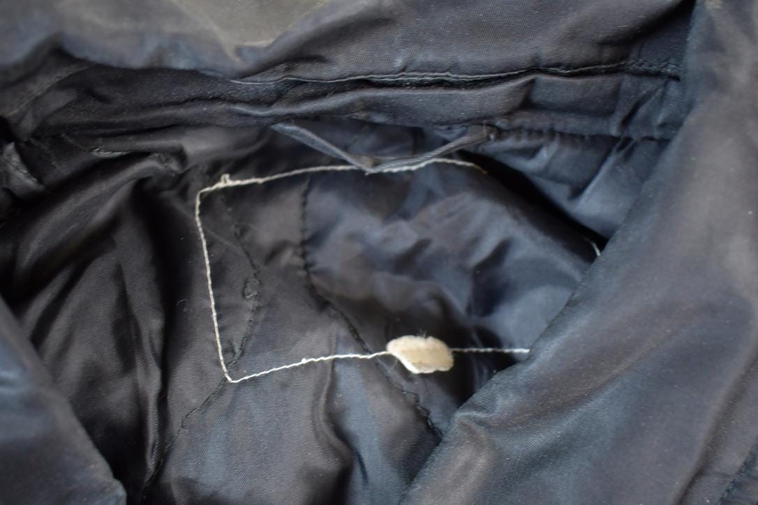 Vintage Military Patch Collared Bomber Full Zip Up Army Jacket