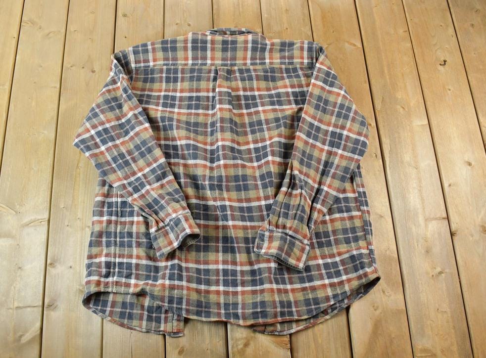 Vintage 1990s Northeast Outfitters Outdoorsman Button Up Plaid X Tall Western Heavyweight Shirt