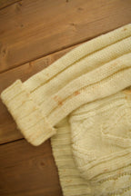 Vintage 1970s Sears Men's Sportswear 3D Cable Knit Cardigan Sweater