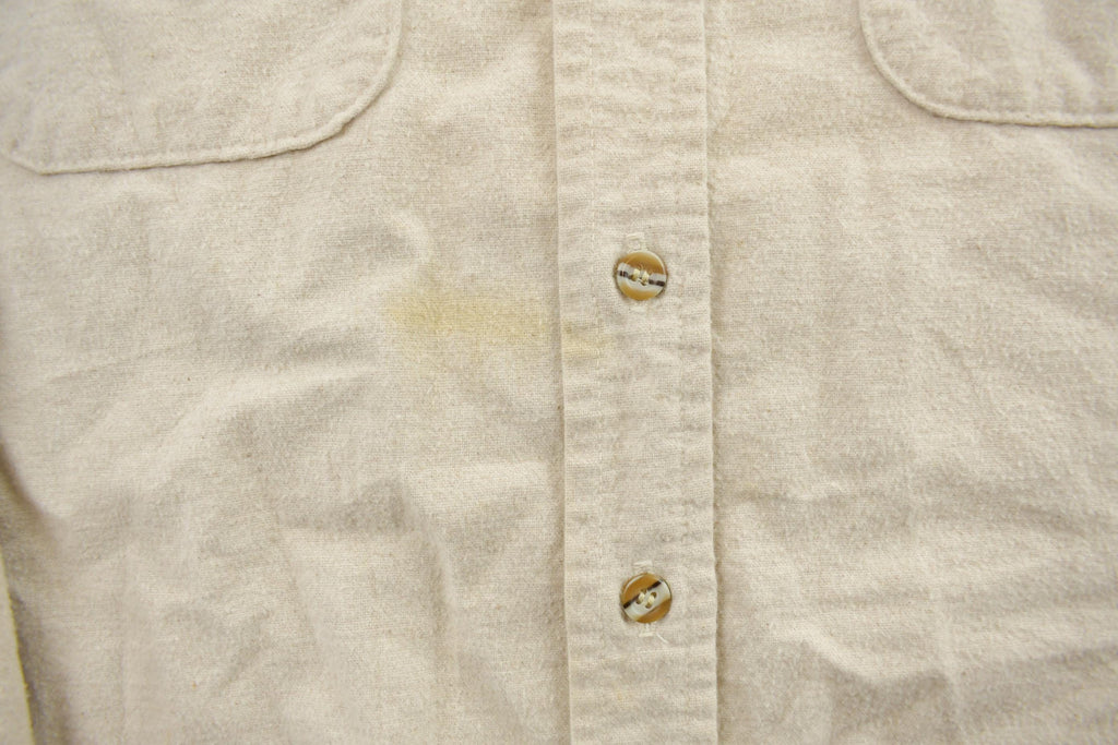 Vintage 1990s Blank Tan Five Brother Button Up Shirt