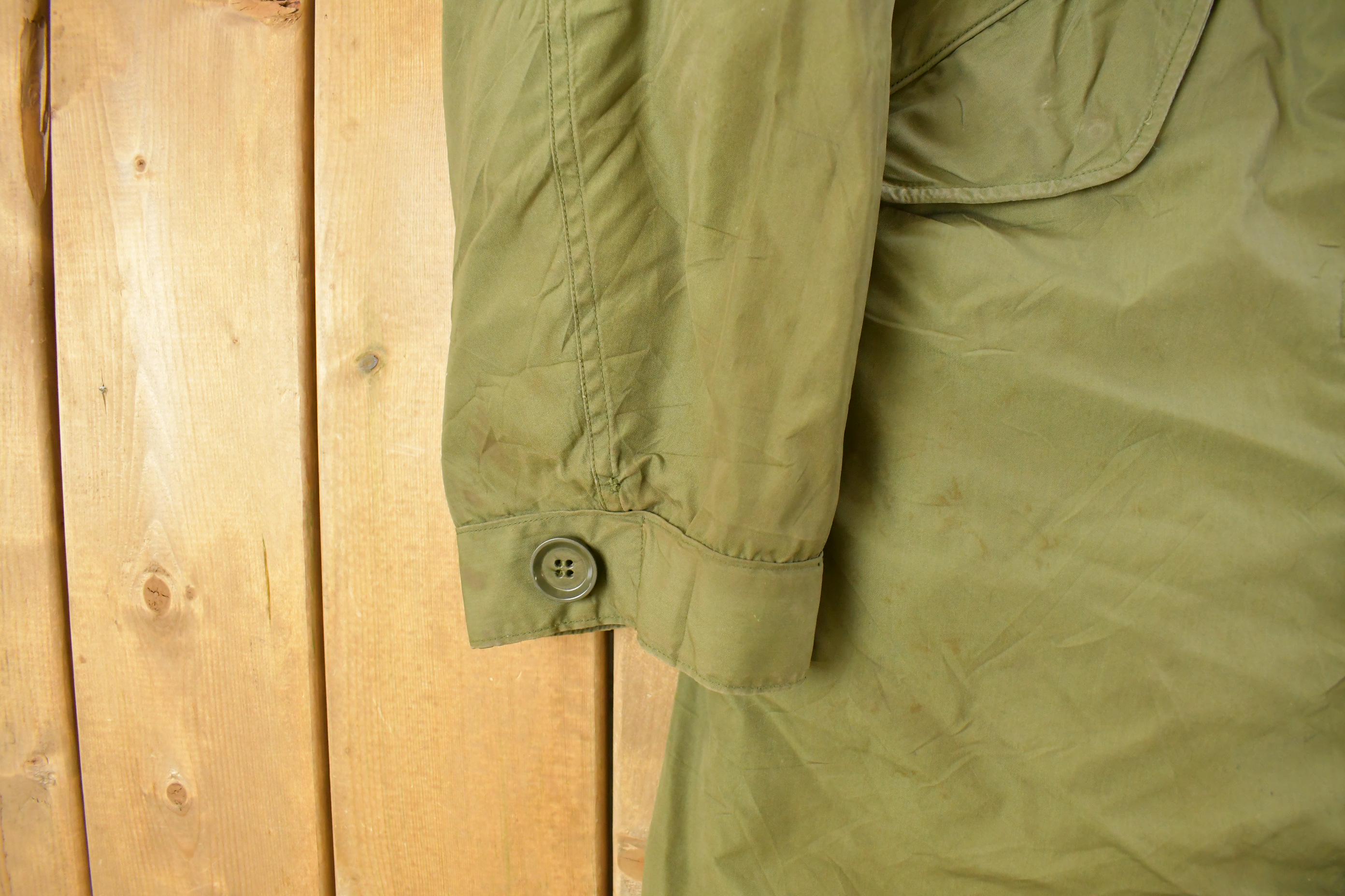 Vintage 1951 Cold Weather Combat Military Parka Jacket Men's S