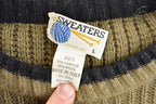Vintage 1990s Wool Knit Celtic Ram Knit Crewneck Sweater
