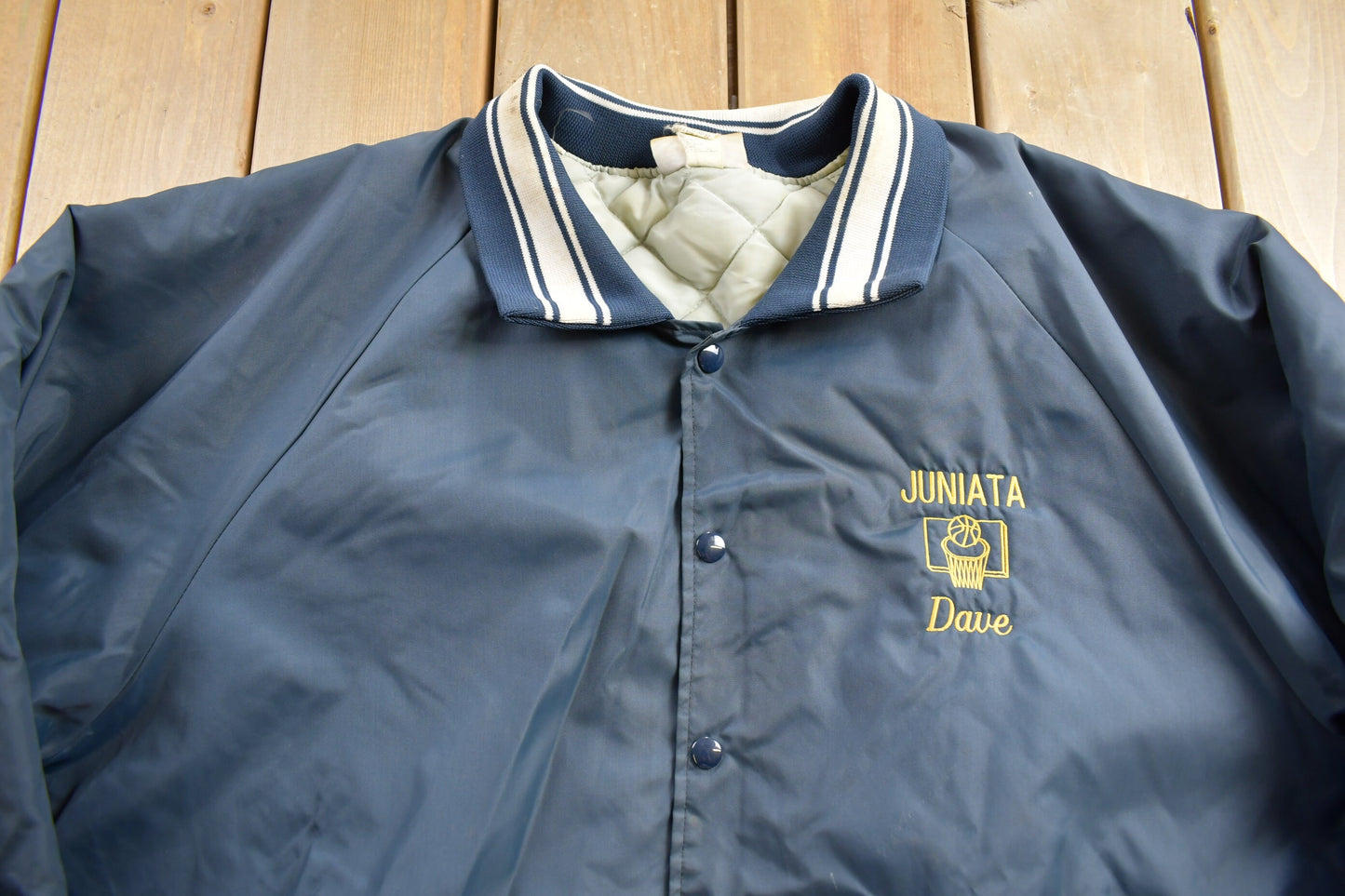 Vintage 1980s Hartwell Jackets Juniata Basketball Bomber Jacket / Athleisure Sportswear / Streetwear Fashion / Sports Apparel / Made In USA