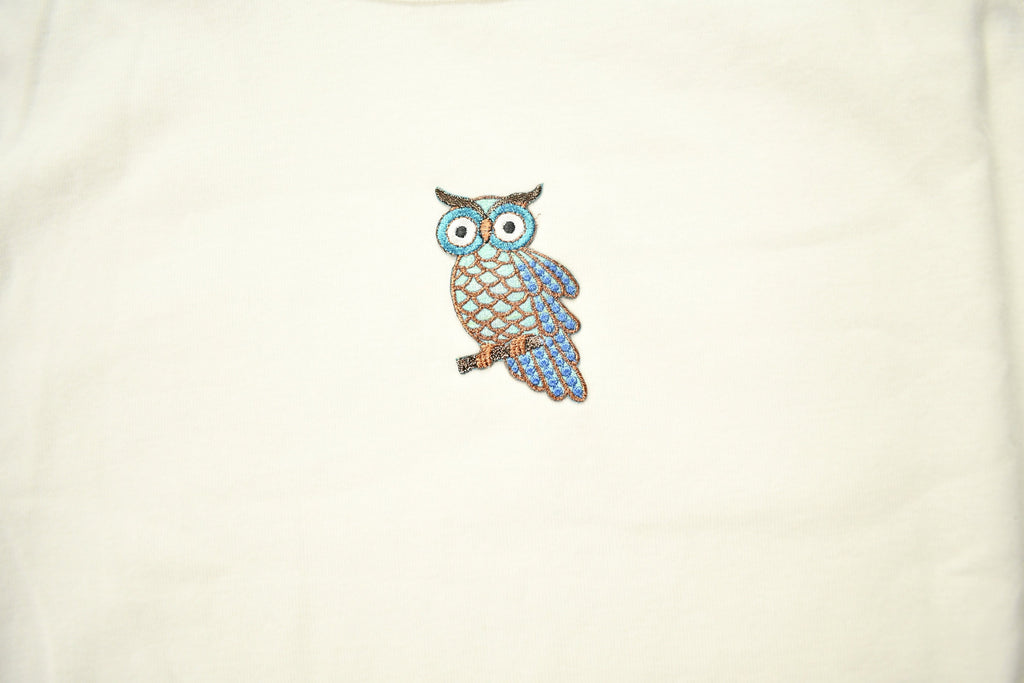 Vintage 1990s Owl Theme Embroidered Tank Top Shirt