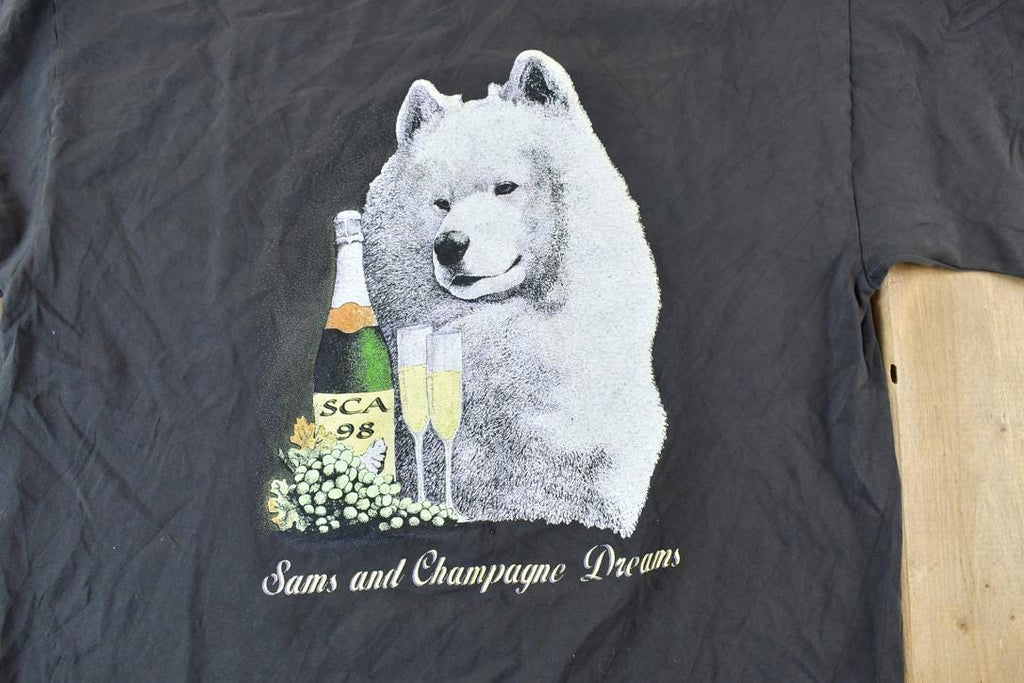 Vintage 1998 Wine Dog Souvenir T-Shirt