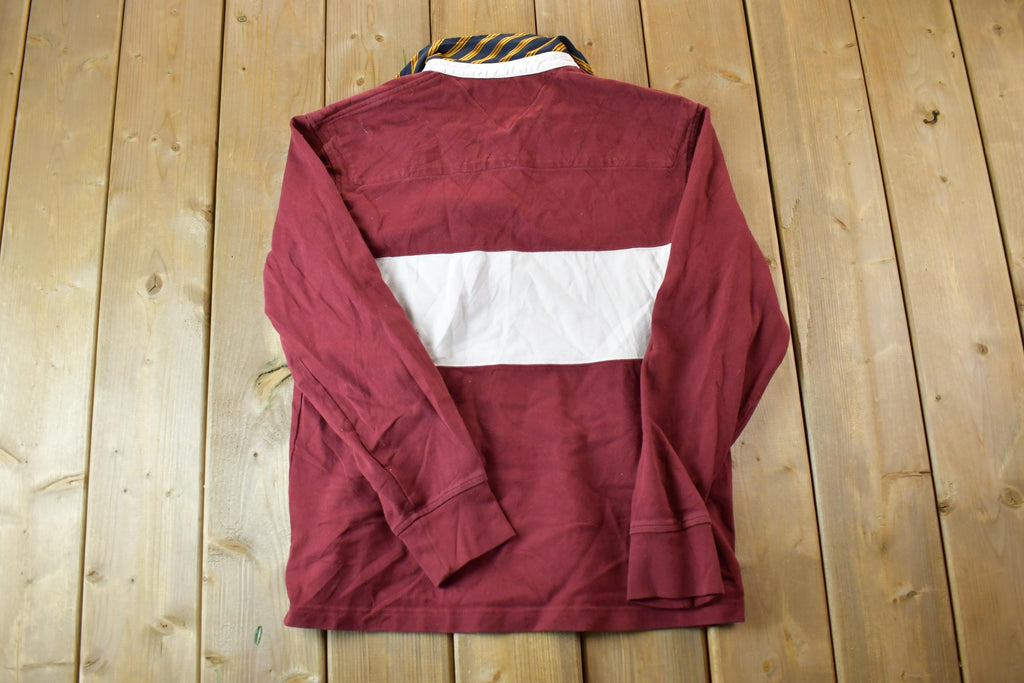 Vintage 1990s Tommy Hilfiger Rugby Quarter Button Up Shirt