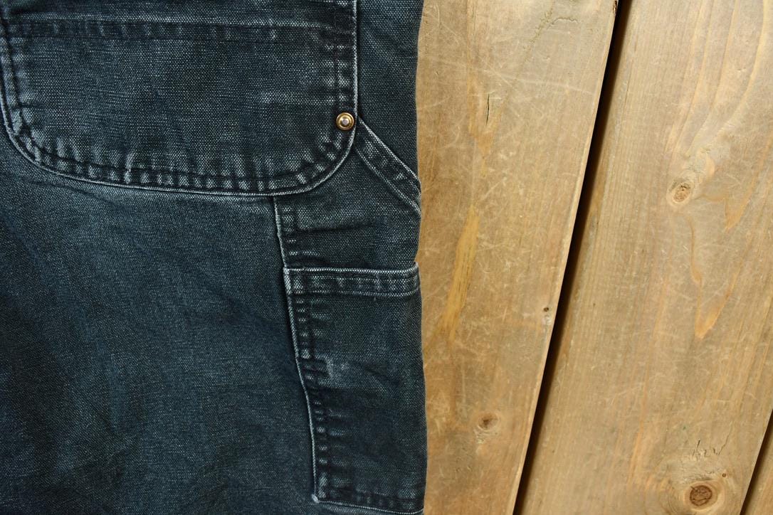 Vintage 2000s Double Knee Riveted Carhartt Dungaree Work Pants Size 29 x 30