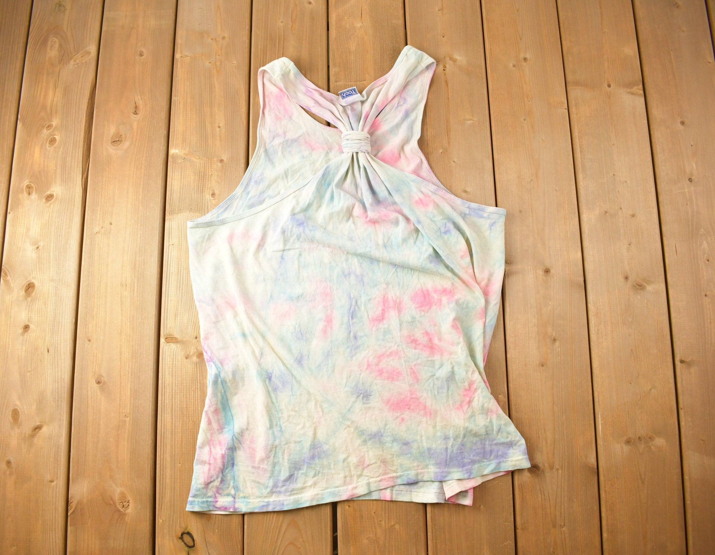 Vintage 1990s Winnie The Pooh Graphic Tie Dye Tank Top