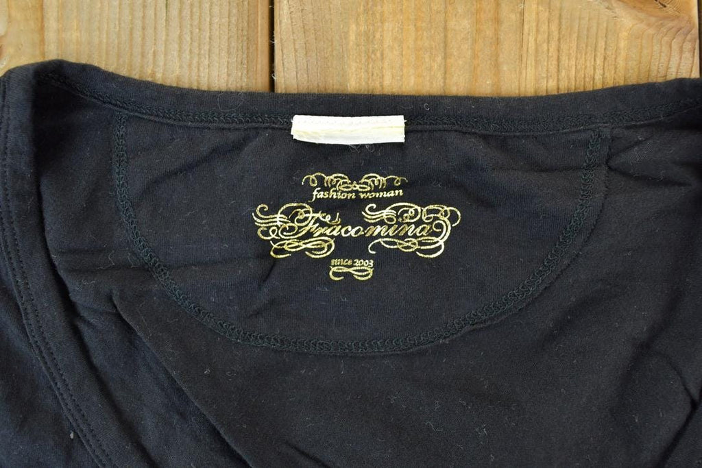 Women Vintage Domino Roulette Y2K T-Shirt Vigoss Grunge Skull Print / Contrast Stitch / Internet Famous Clothing / Over Dyed