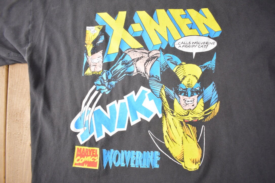 Vintage 1990s Wolverine X-Men Marvel Comics T-shirt Made In USA