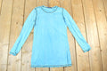 Women Vintage Vigoss Y2K Blank Blue T-Shirt / Vigoss Grunge Skull Print / Contrast Stitch / Internet Famous Clothing / Over Dyed