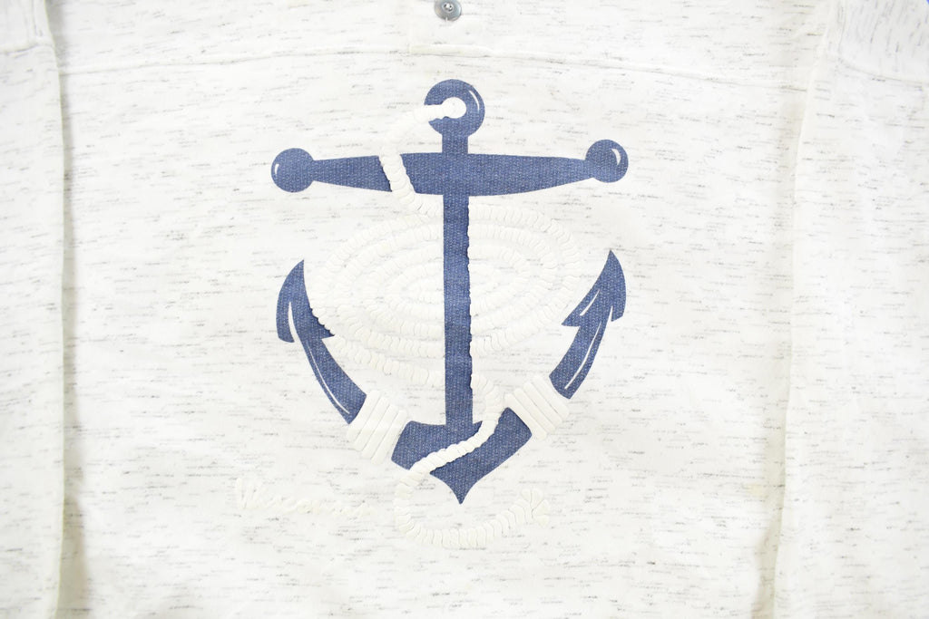 Vintage 1990s Anchor Sailing Henley Crewneck Sweatshirt Men's Medium