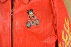 Vintage 1990s Betty Boop Leather Motorcycle Jacket Women's S