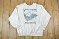 Vintage 1980s Northern Frontier Canada Two Wolves Crewneck