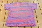 Vintage 1990s Ocean Pacific All Over Print Surf Graphic T Shirt Men's XL