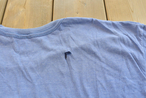 Vintage 1990s FotL Golden Blend Blank Blue Pocket T-Shirt Mens M / Fruit of the Loom/ Streetwear / 90s Tee