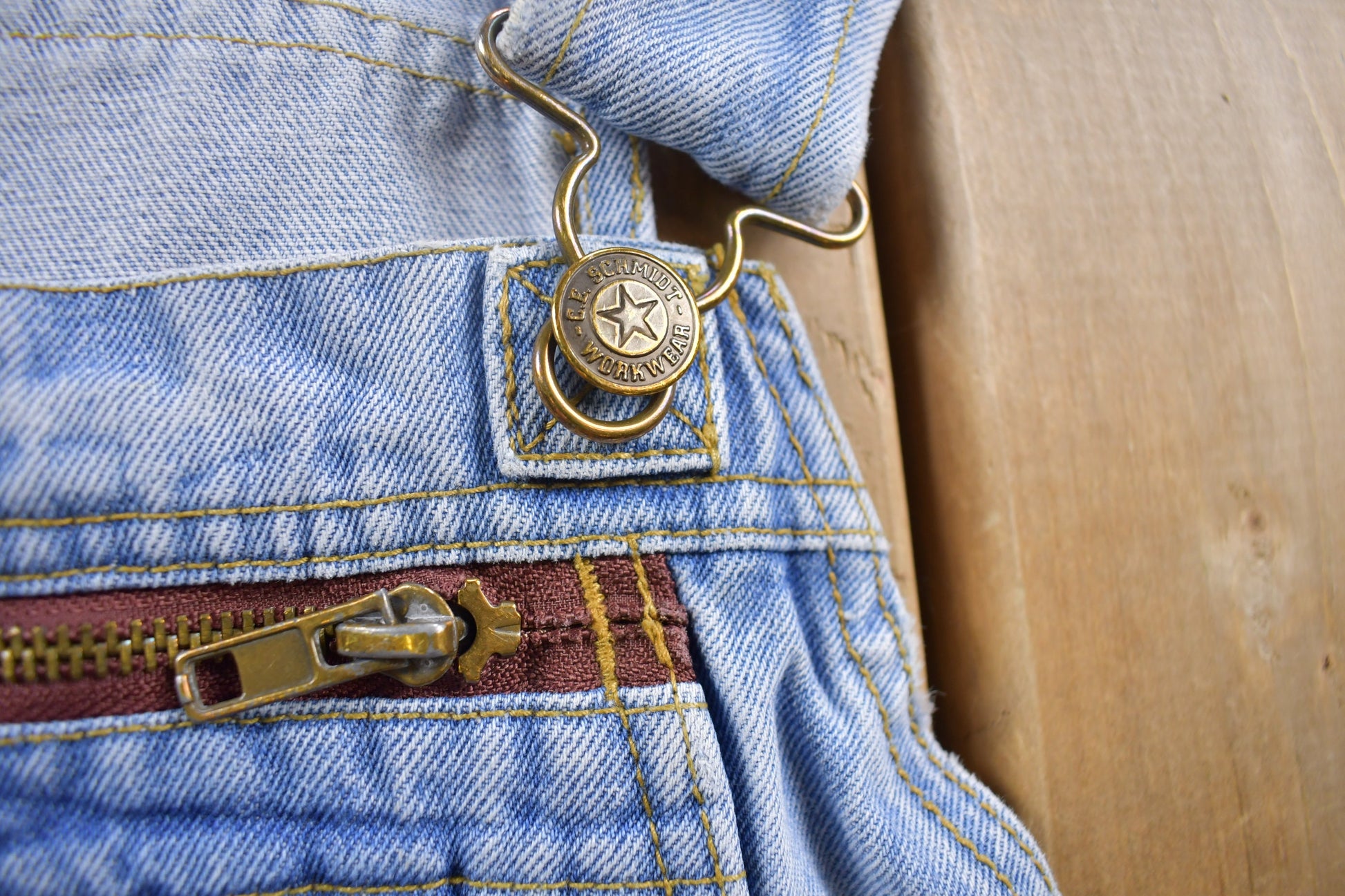 Vintage 1990s C.E. Schmidt Blue Denim Jean Overalls Size 42 x 28 / Vintage Overalls / Streetwear / Vintage Workwear / Made in USA