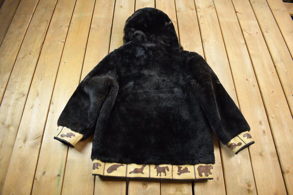 Vintage 1960s Upik Fur Products Brown Fur Zip Up Jacket