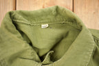 Vintage WW2 1940s Herringbone Military Jacket Army
