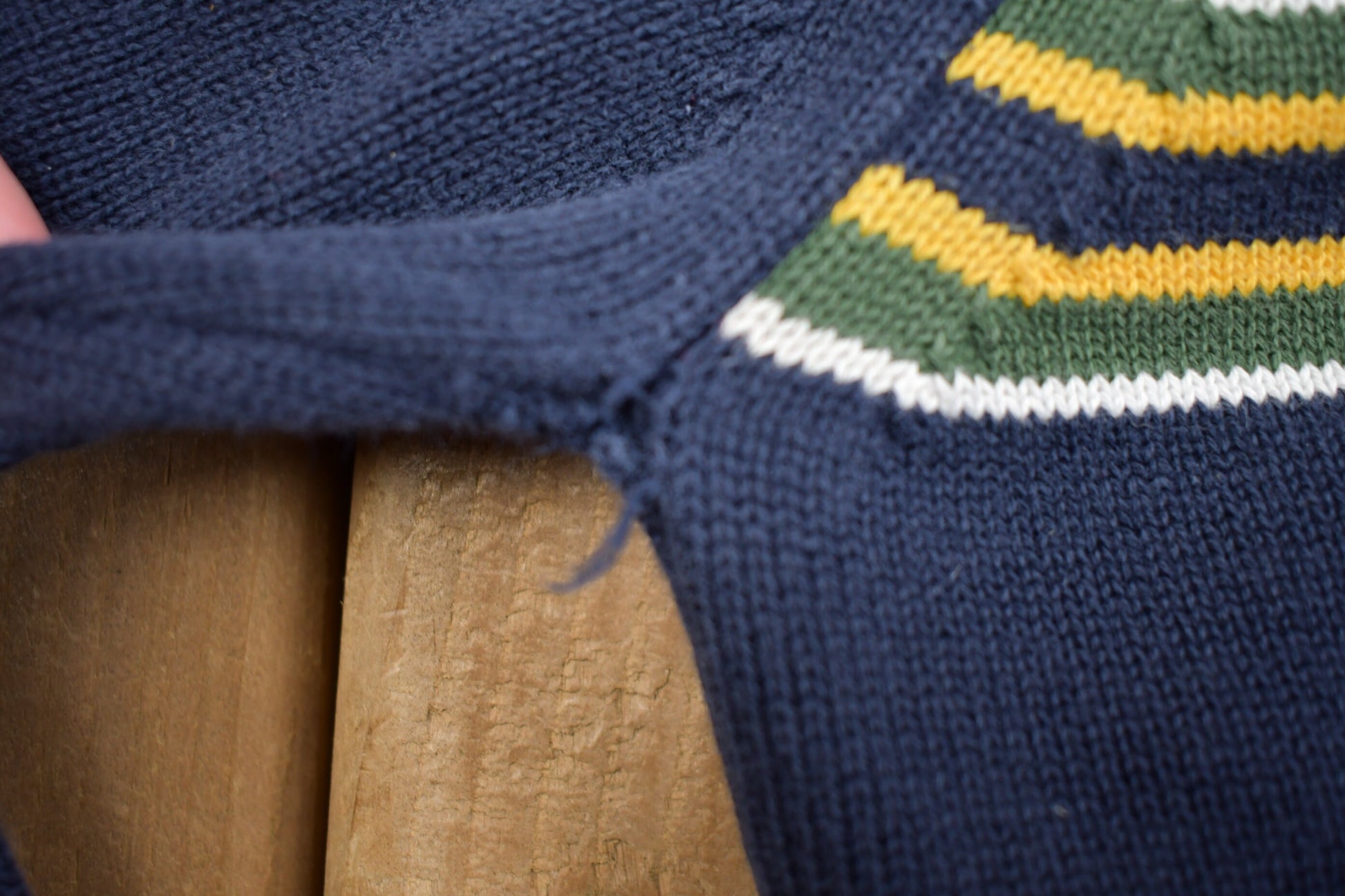 Vintage 1990s Tommy Hilfiger Embroidered Striped Knitted Sweater