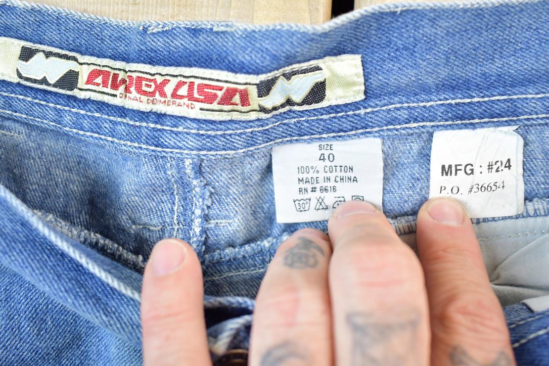 Vintage 1990s Crazy Avirex Denim Jeans Size 40 x 30