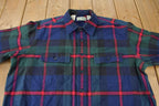 Vintage 1990s LL Bean Plaid Chamois Cloth Shirt