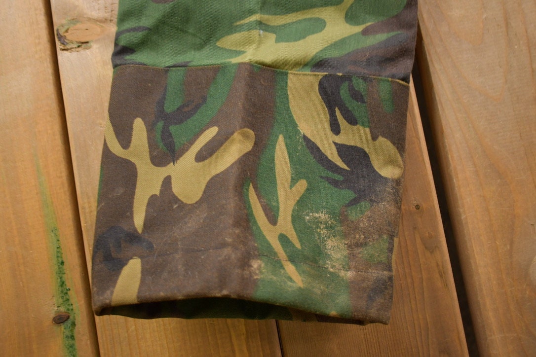 Vintage 1990's Cabela's Woodland Camouflage Hunting Pants Size 34 x 29
