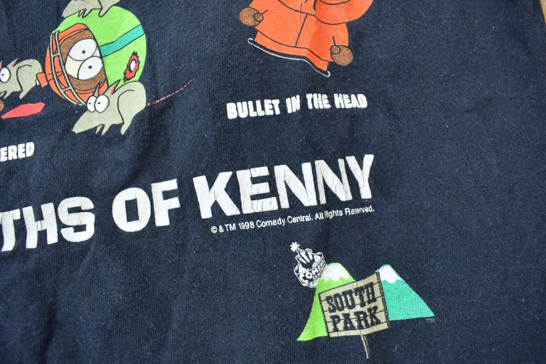 Vintage 1998 The Many Deaths Of Kenny South Park Graphic T-Shirt