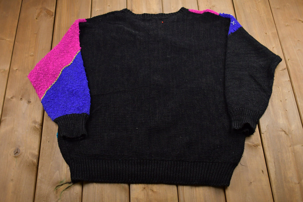 Vintage 1990s Ribbon Graphic Knitted Sweater