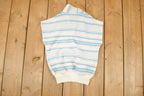 Vintage 1960s A Trifle Bit Striped Knit Souvenir Shirt Women's S