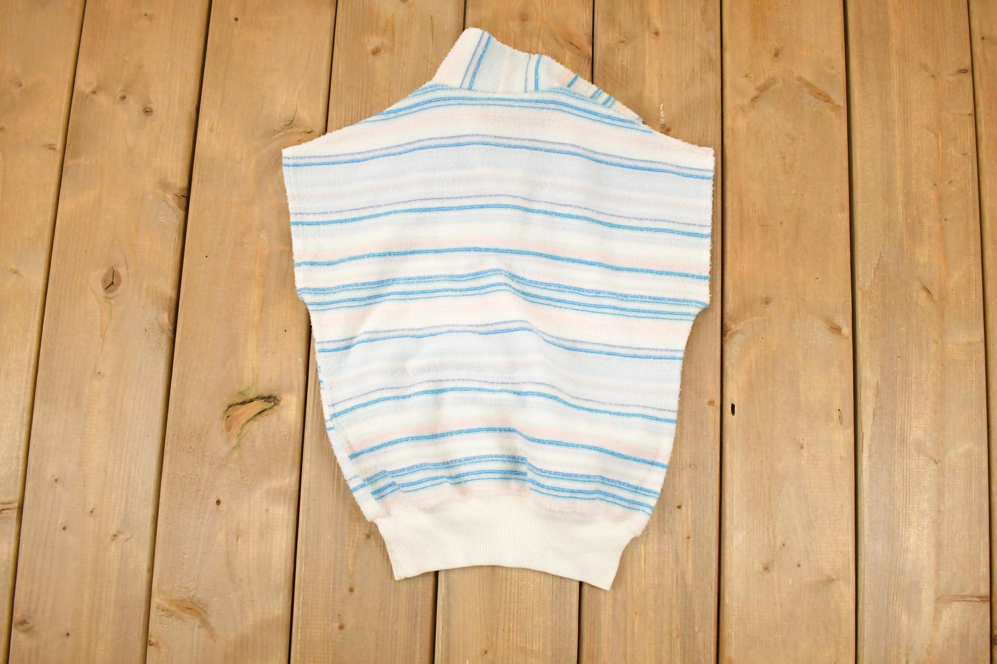 Vintage 1960s A Trifle Bit Striped Knit Souvenir Shirt Women's S