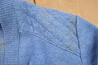 Vintage 1990s Knitted Blue Cardigan Sweater