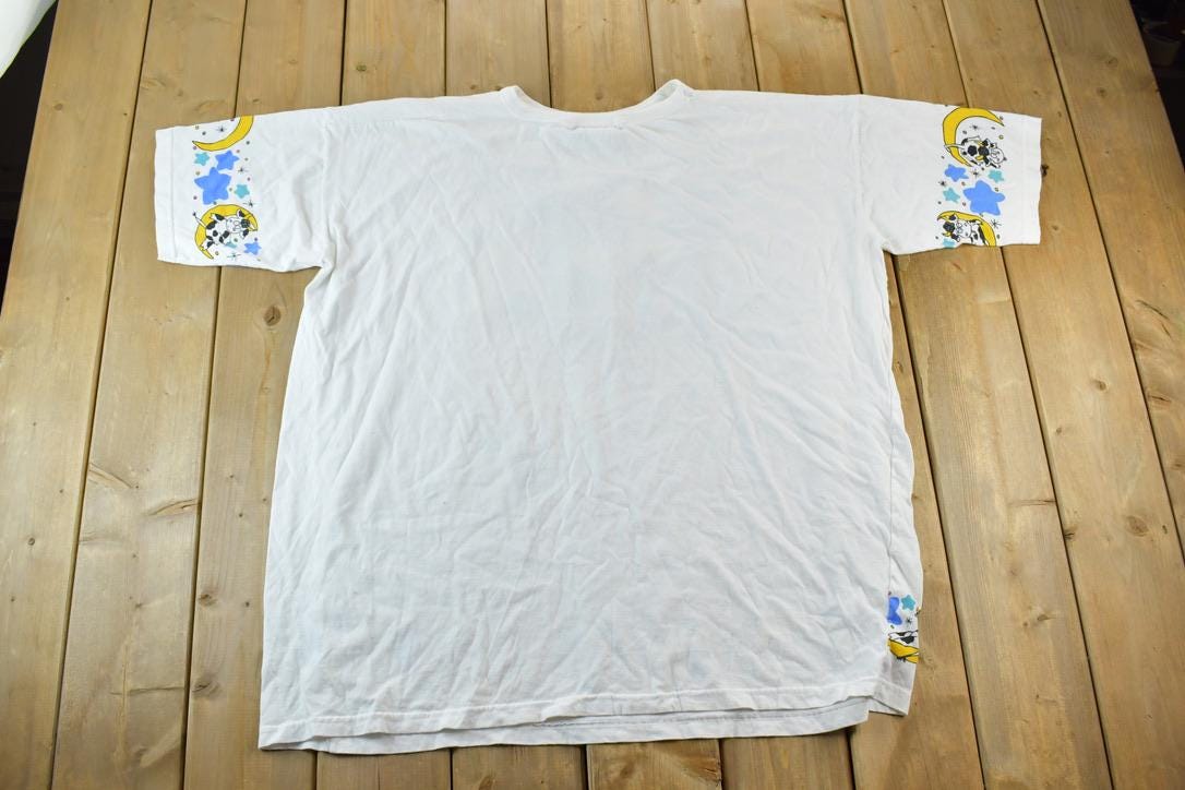 Vintage 1990s Nothing Is Ever Simple Cow Souvenir Cartoon Single Stitch Graphic Print T-Shirt / Vintage Sleepwear Streetwear / Vacation Tee