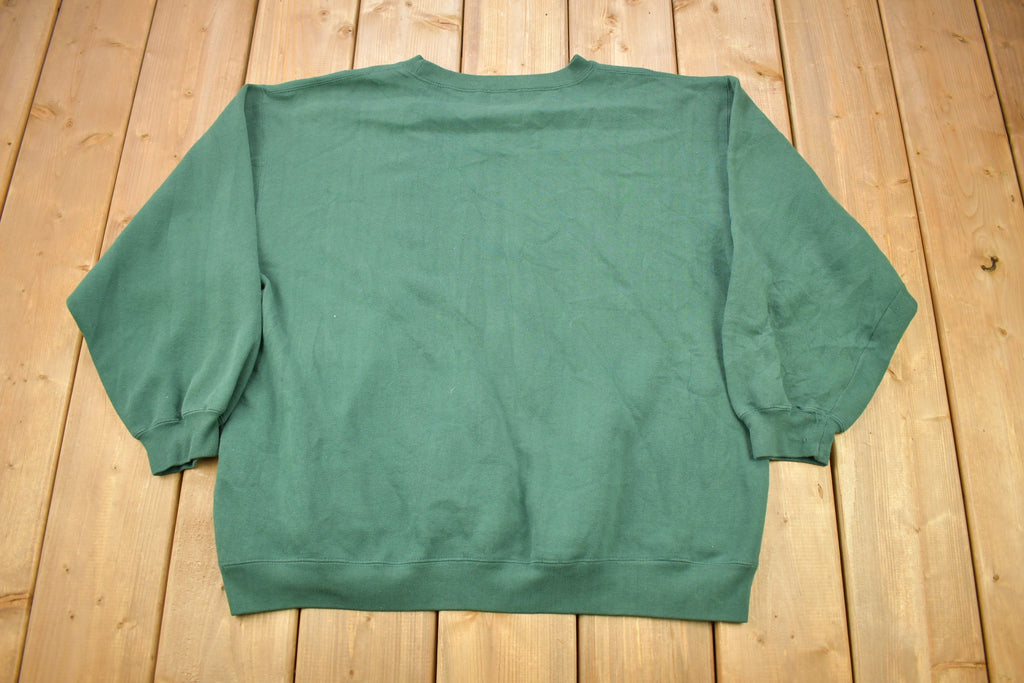 Vintage 1990s Blank Green Crewneck Sweatshirt