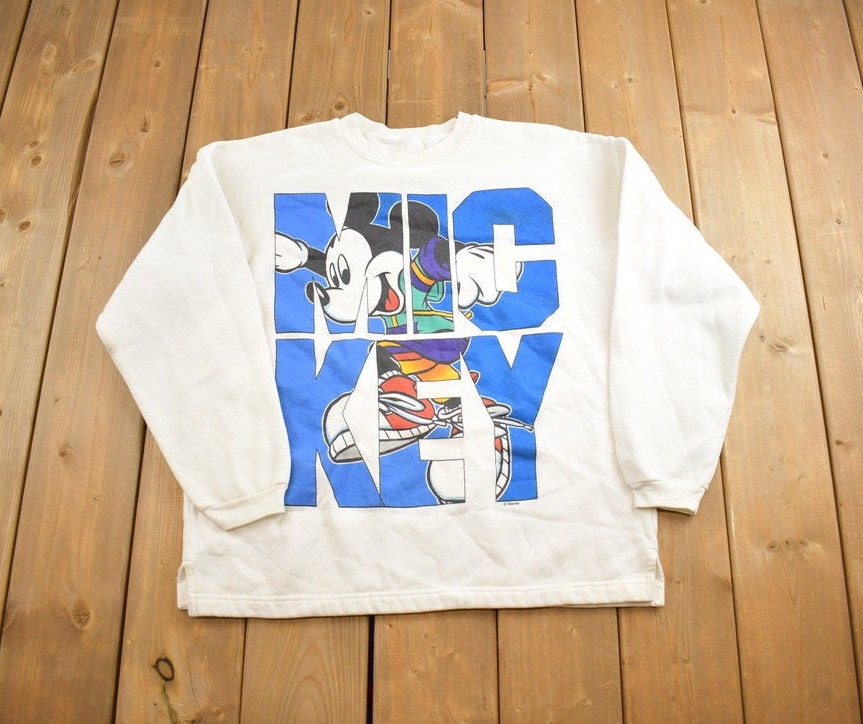 Vintage 1990s Mickey Mouse Embroidered Disney Crewneck