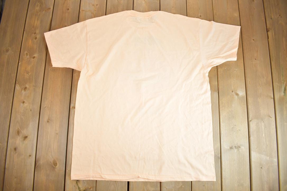 Vintage Y2k Summer 2000 Neon Beach Air Brushed T Shirt / Made In USA Destin Florida Vacation Tee