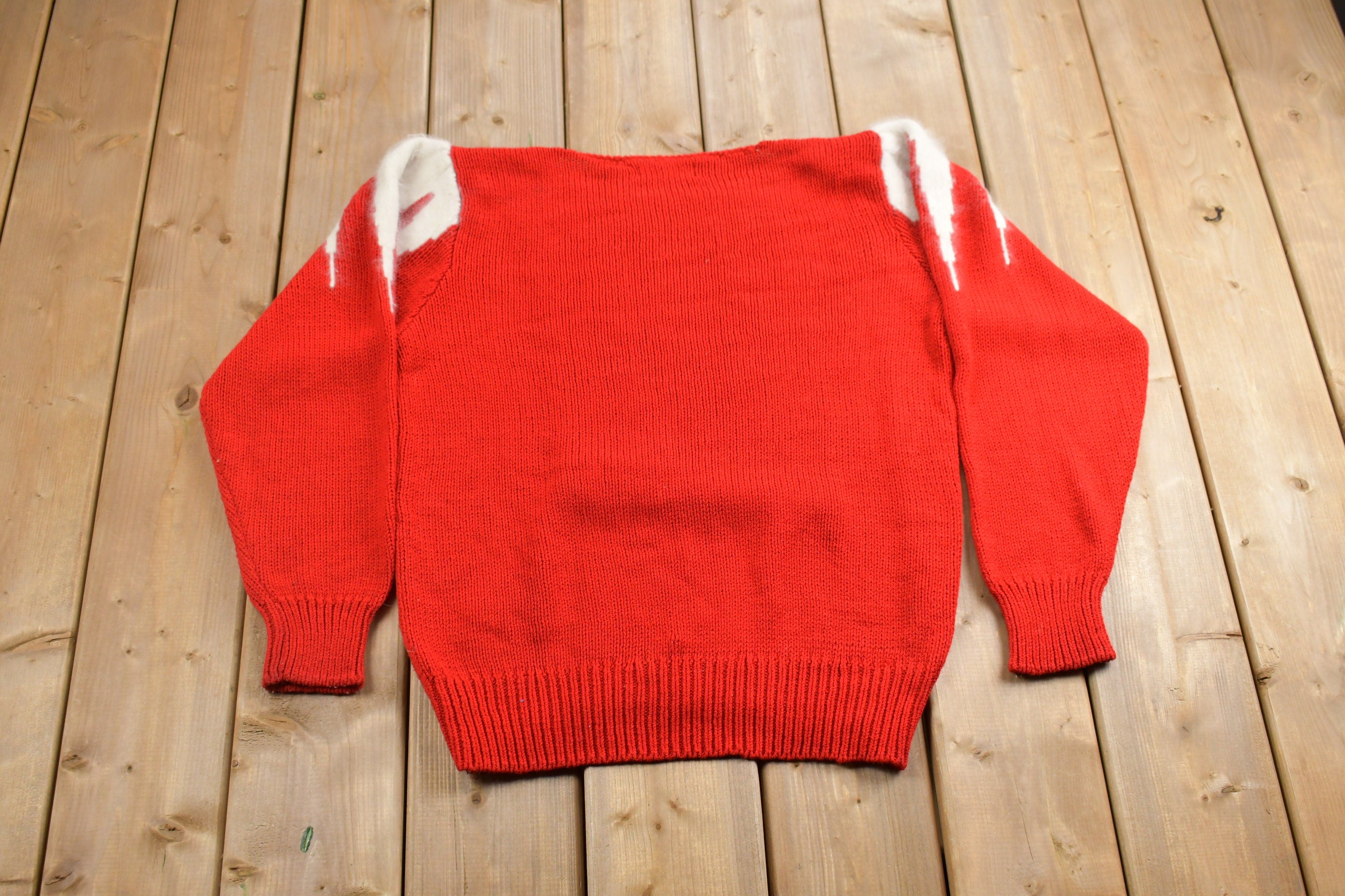 Vintage 1990s Angenie Graphic Knitted Crewneck Sweater