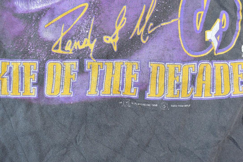 Vintage 1990s Randy Moss Rookie Of The Decade NFL T-Shirt