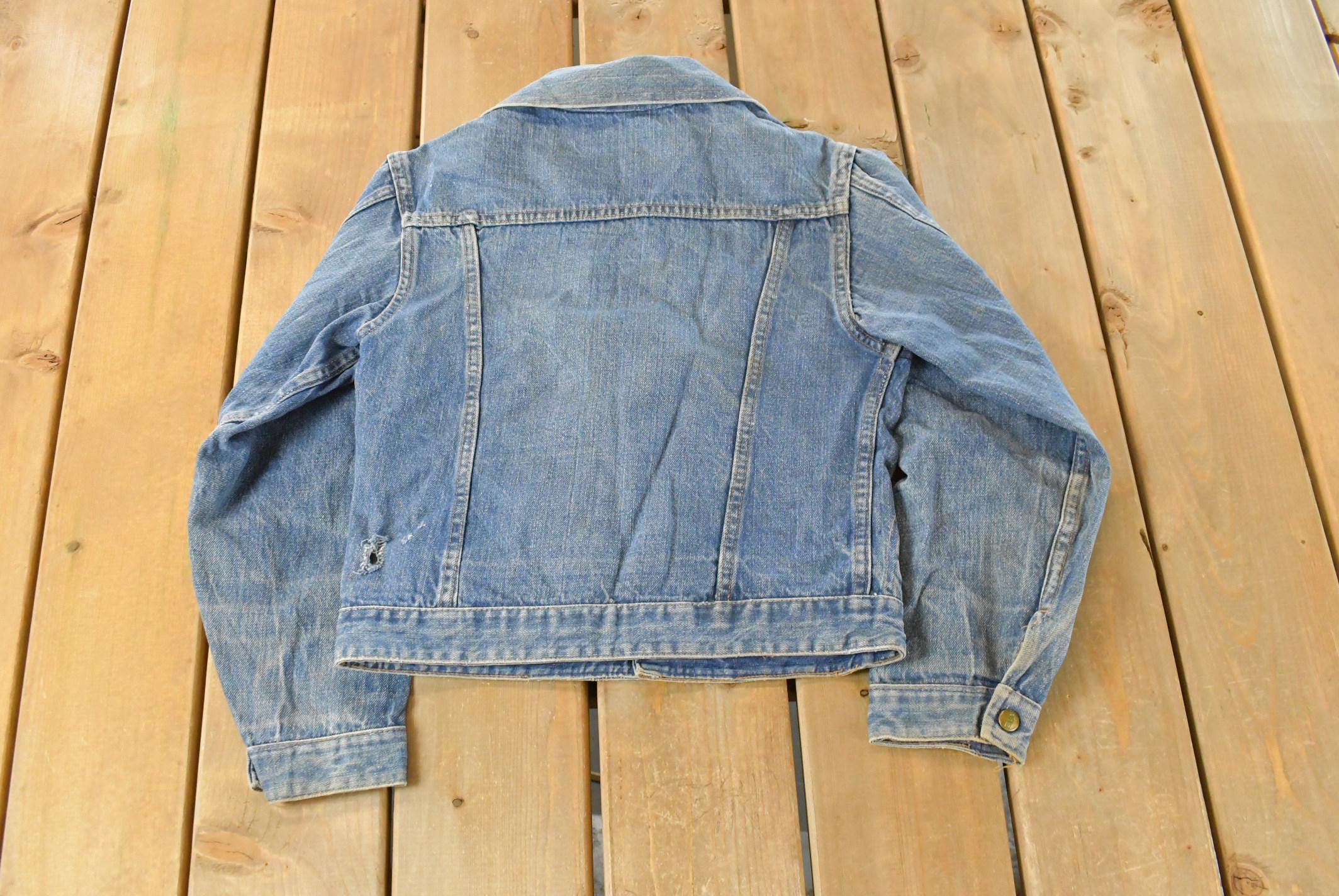 Vintage 1990s Ely Cattleman Denim Jean Trucker Jacket Women's Small