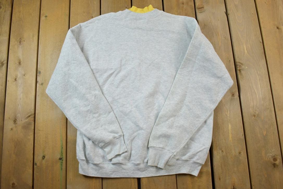 Vintage 1990s Barb Mccain Woden Double Collar Crewneck Sweatshirt