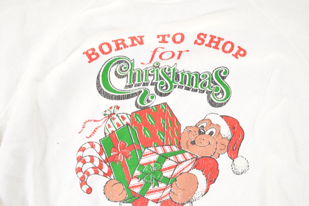 Vintage 1988 Born To Shop For Christmas Crewneck Sweatshirt Men's L / Made In USA / 90s Xmas Crewneck / Vintage Cartoon Holidays
