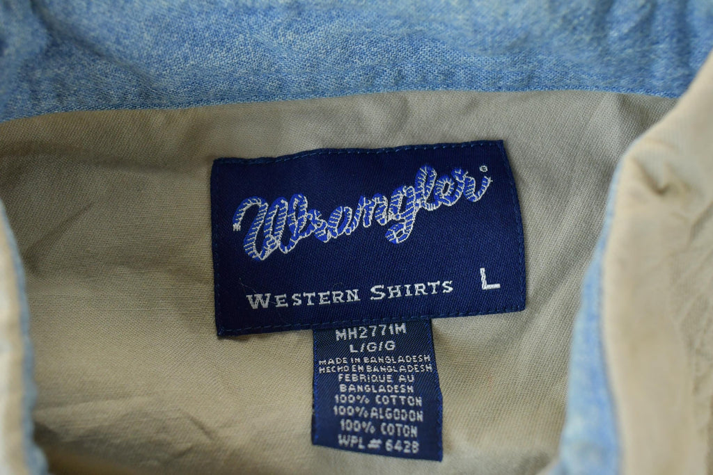 Vintage 90s Wrangler Western Button Up Shirt