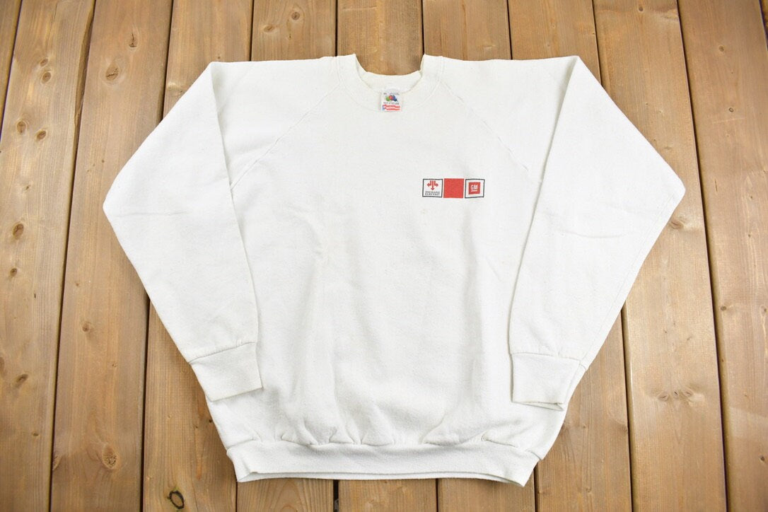 Vintage 1980s GM Packard Electric Raglan Crewneck Sweatshirt / 80s Crewneck / Made In USA / Essential / Streetwear / 80s