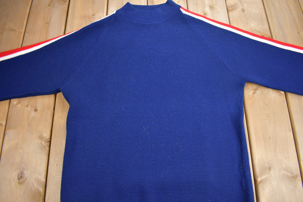 Vintage 1970s Knit Mockneck Sweater