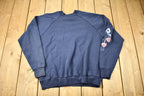 Vintage 1980s Cute Heart Graphic Raglan Crewneck