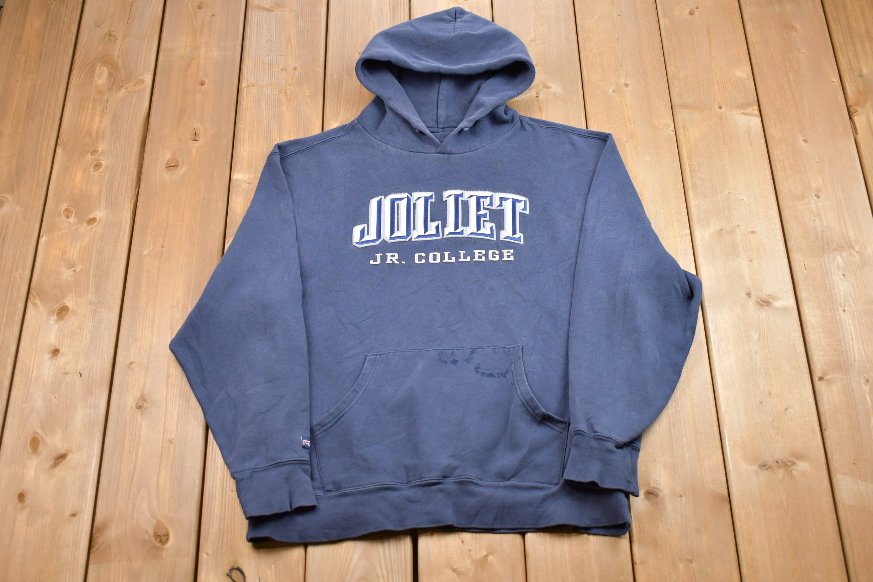 Vintage 1990s Jansport Joliet JR College Graphic Hoodie