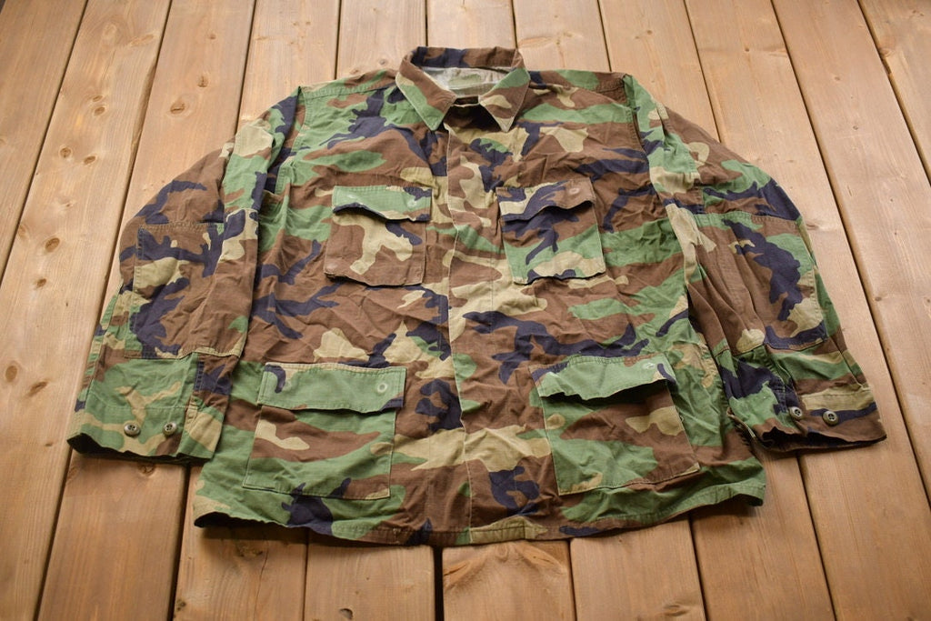 Vintage Military Button Up Shirt