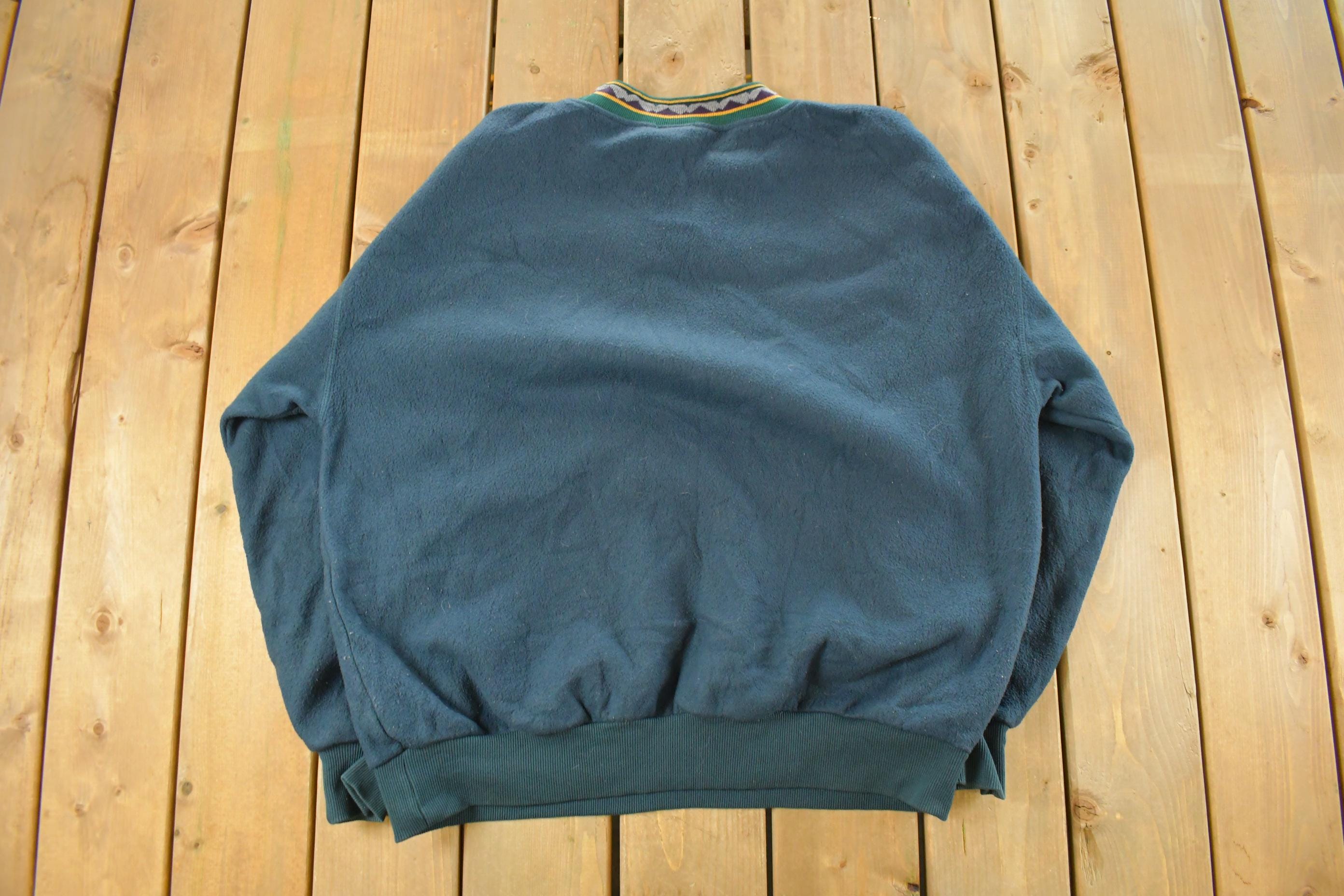 Vintage 1990s Colorado Aztec Navajo Fleece Ski Crewneck Sweatshirt Men's XL