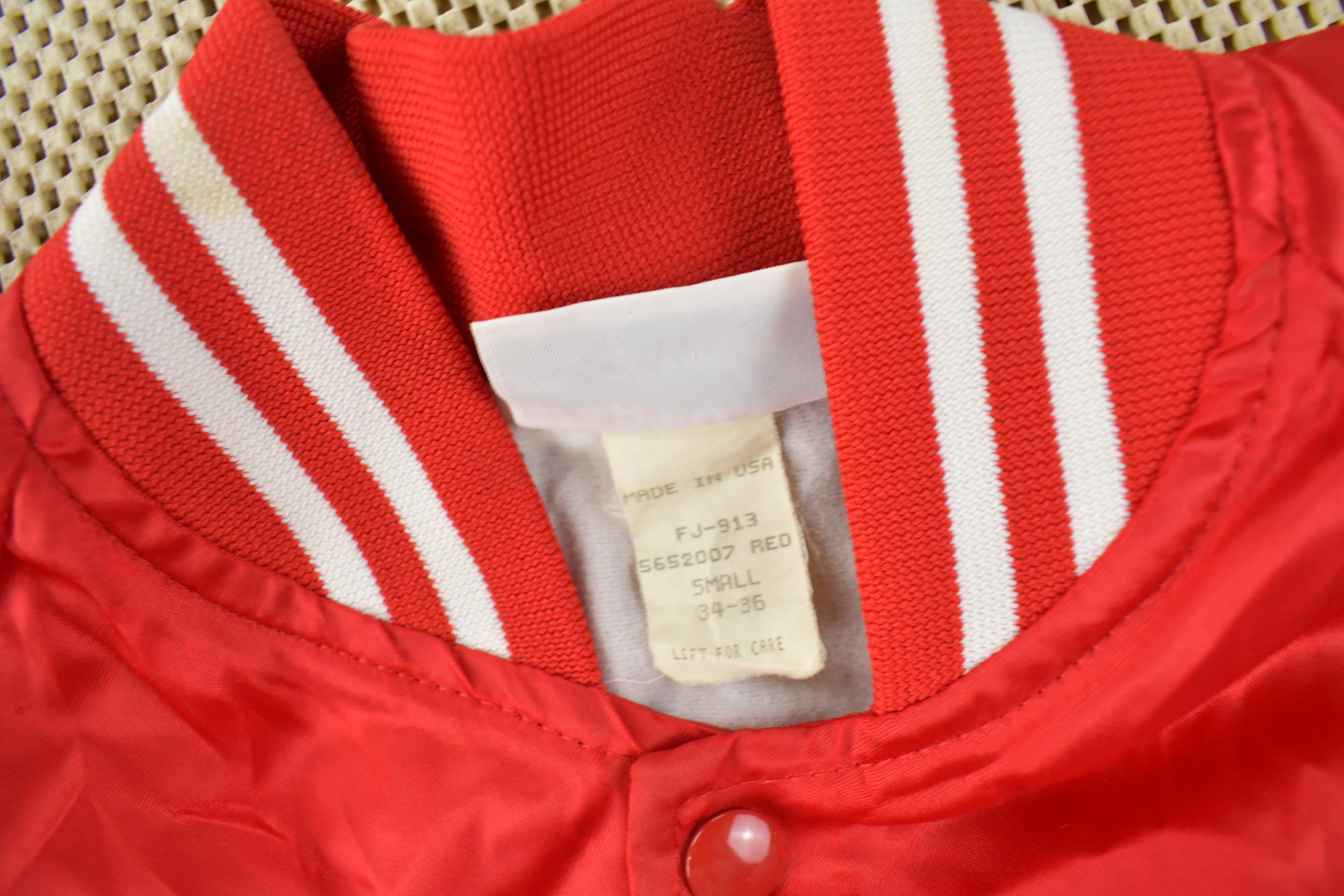 Vintage 1980s Penn Hills Jr. Wrestling Snap Button Satin Jacket Made In USA