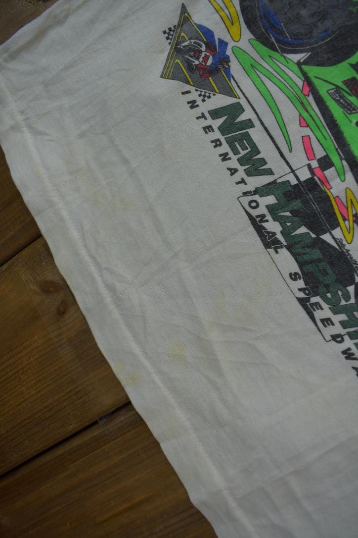 Vintage 1990s Loudon Camel Classic New Hampshire International Speedway Racing Graphic T-Shirt Made In USA